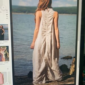 Maxi Linen Cowl neck dress